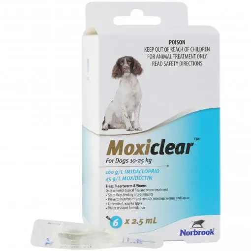 Moxiclear Flea & Worming Spot On for Dogs 10-25KG - Image 2