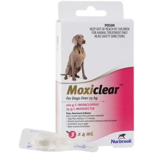 Moxiclear Flea & Worming Spot On for Dogs Over 25KG