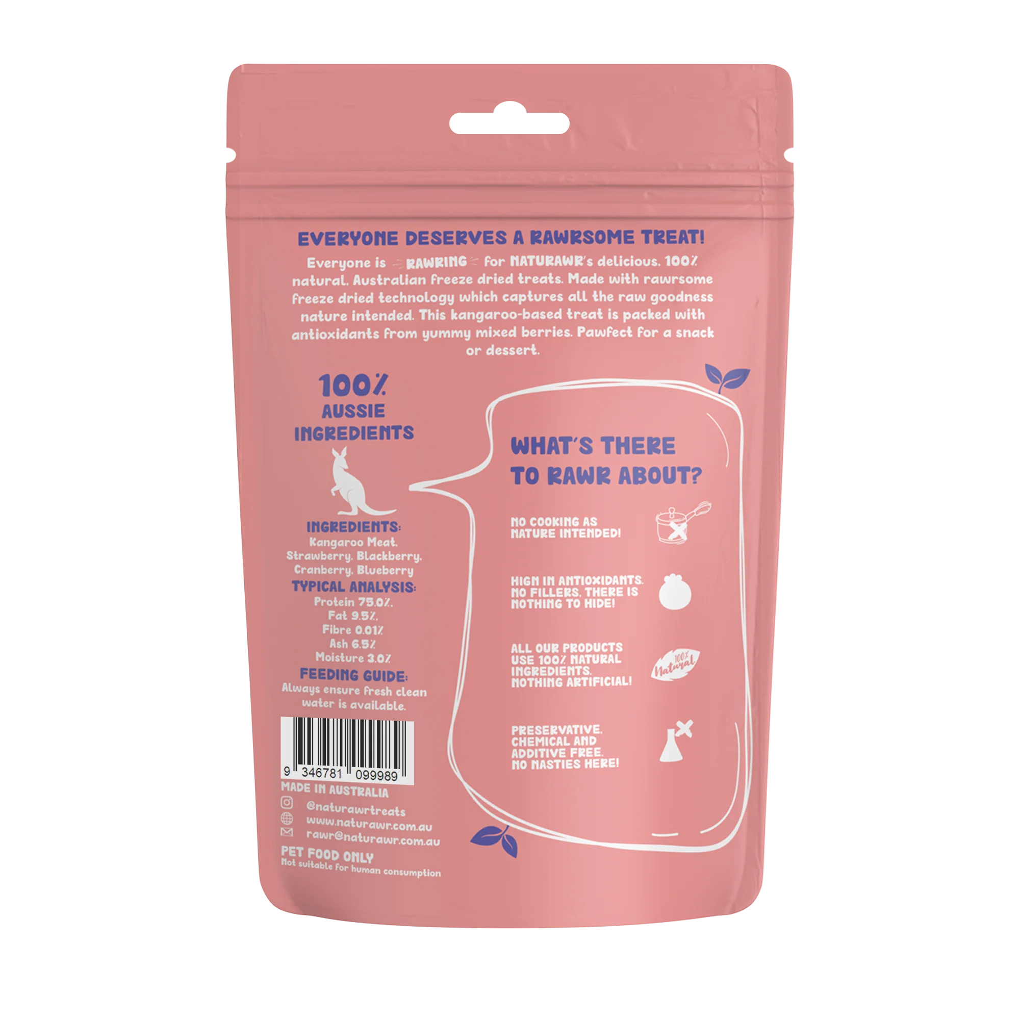 NATURAWR Very Berry Freeze Dried Dogs Treats 50G - Image 2