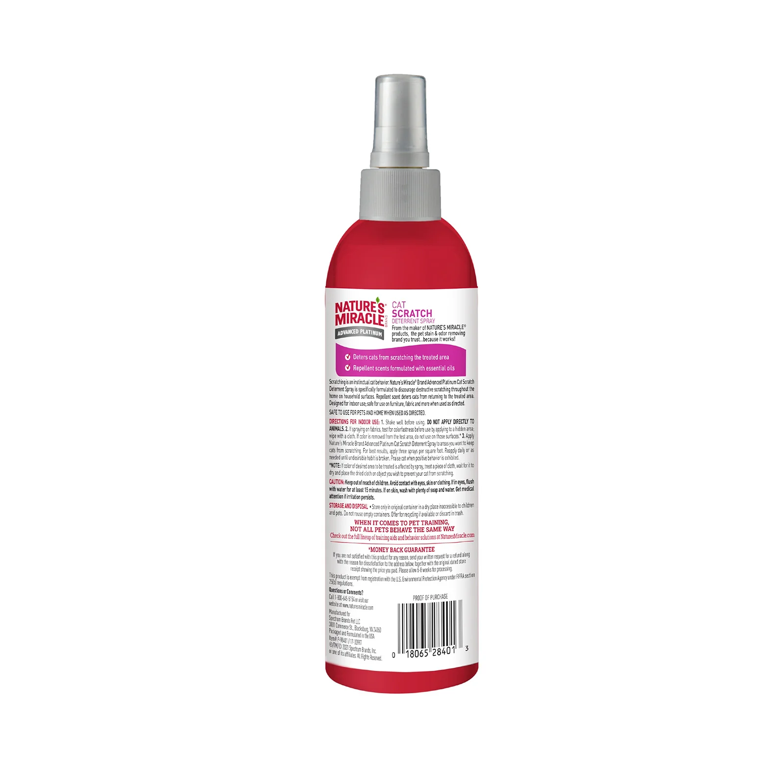 Nature's Miracle Cats Advanced Platinum Scratch Deterrent Spray 236ml - Image 2