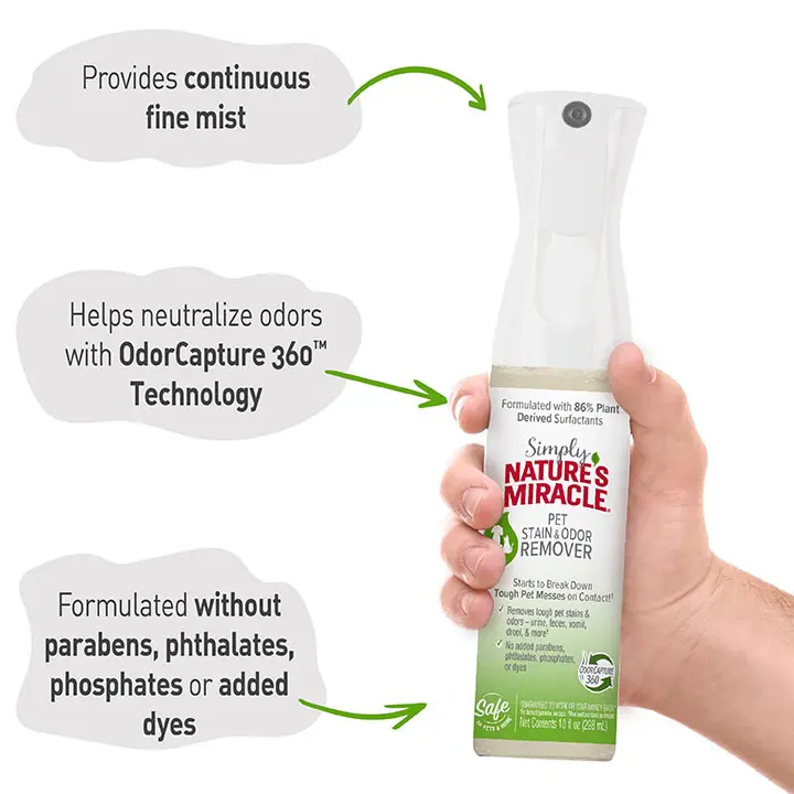 Nature's Miracle Simply Pet Stain and Odor Remover Spray - Image 3