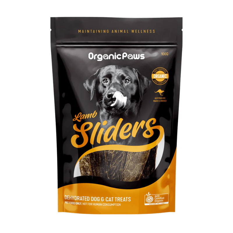 ORGANIC PAWS Lamb Sliders Dog Treats 100G