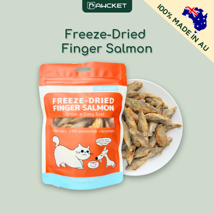 PAWCKET Freeze Dried Raw Baby Salmon Dog & Cat Treat 50G