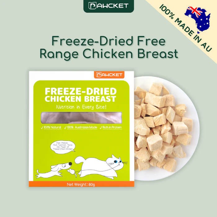 PAWCKET Freeze Dried Free Range Chicken Breast Dog & Cat Treat 80G