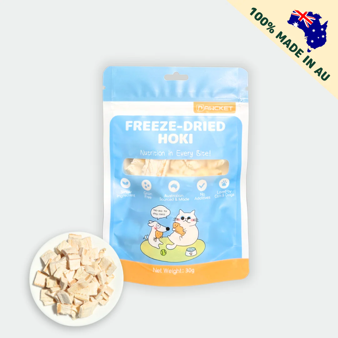 PAWCKET Freeze Dried Raw Hoki Dog and Cat Treat 25G