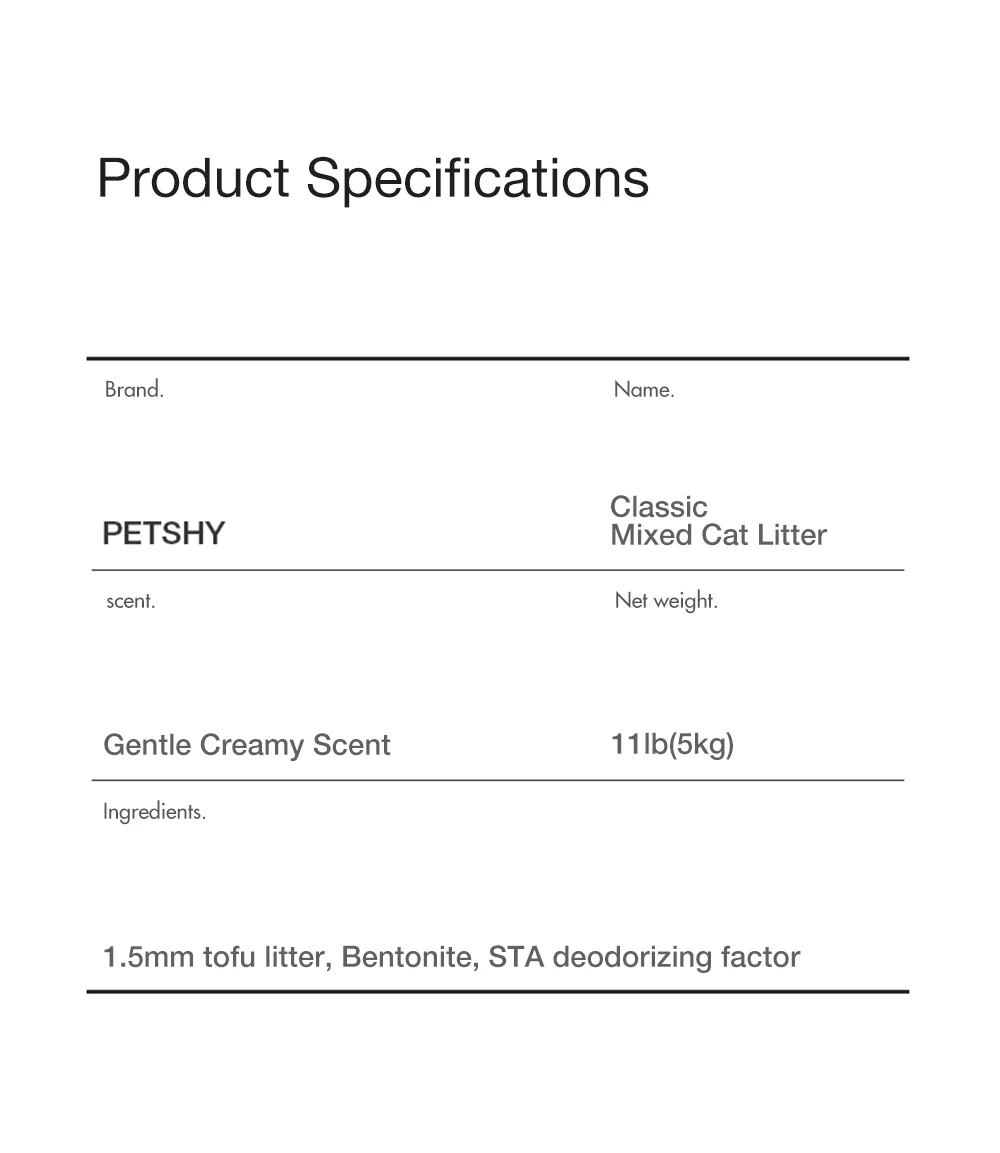 PETSHY Original Tofu Cat Litter Fine Mixed Bentonite Deodorant 5KG - Image 10
