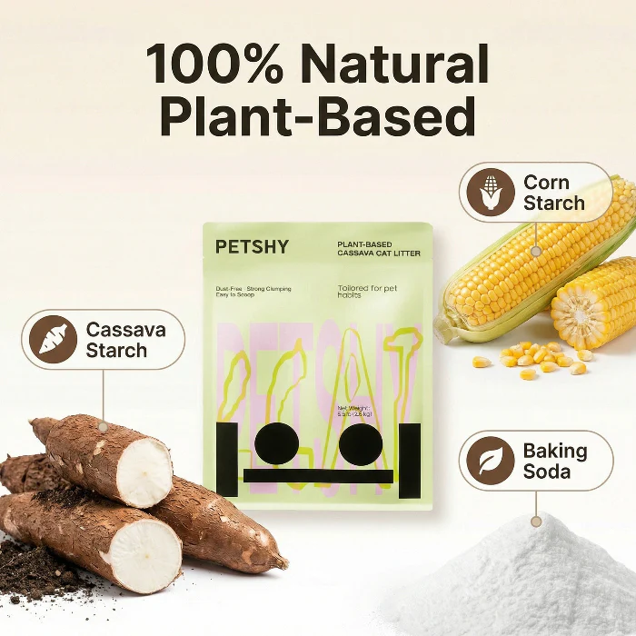 PETSHY Plant Based Cassava Cat Litter - Image 2