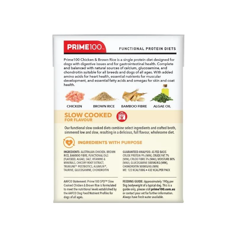 PRIME100 SPD™ Slow Cooked Chicken & Brown Rice Wet Dog Food - Image 2