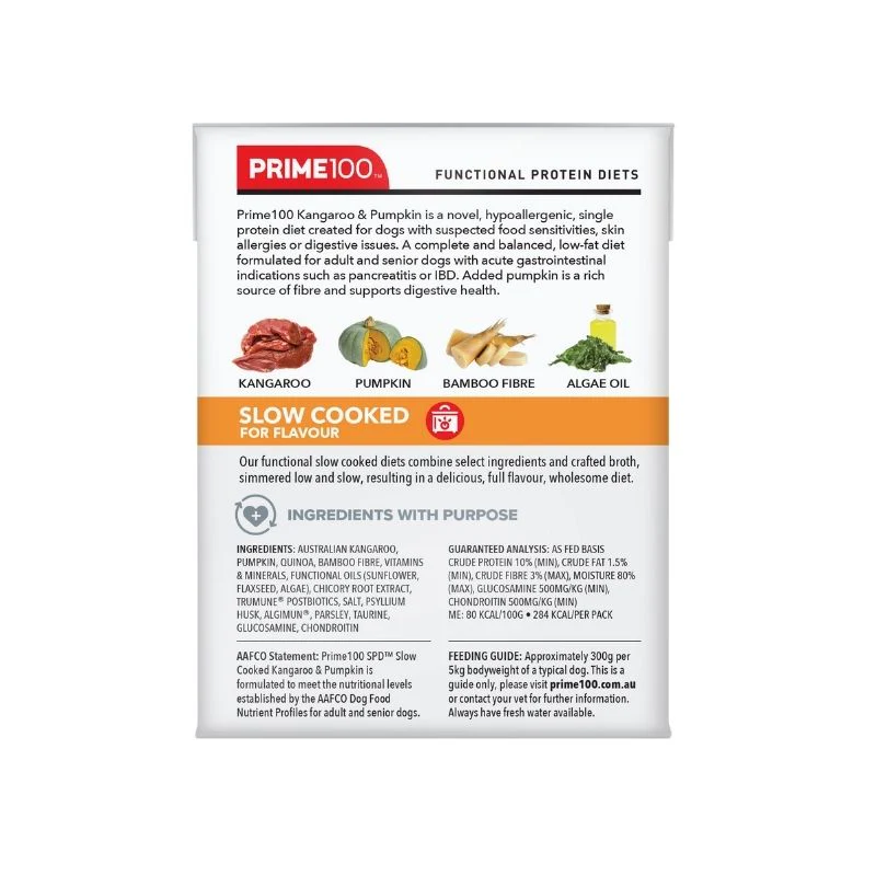 PRIME100 SPD™ Slow Cooked Kangaroo & Pumpkin Wet Dog Food - Image 2