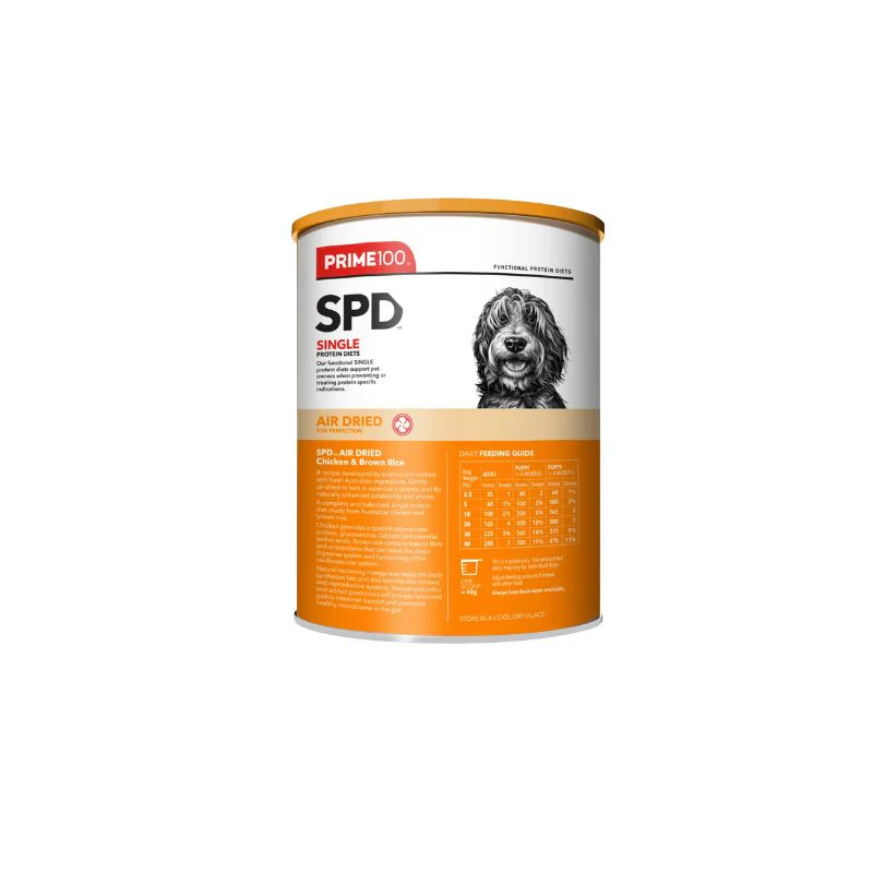 Prime100 SPD Air Dried Chicken and Brown Rice Dry Dog Food