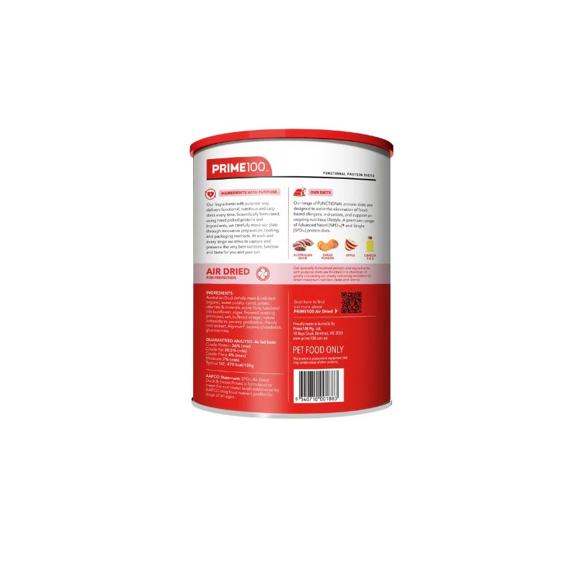 Prime100 SPD Air Dried Duck and Sweet Potato Dry Dog Food - Image 2