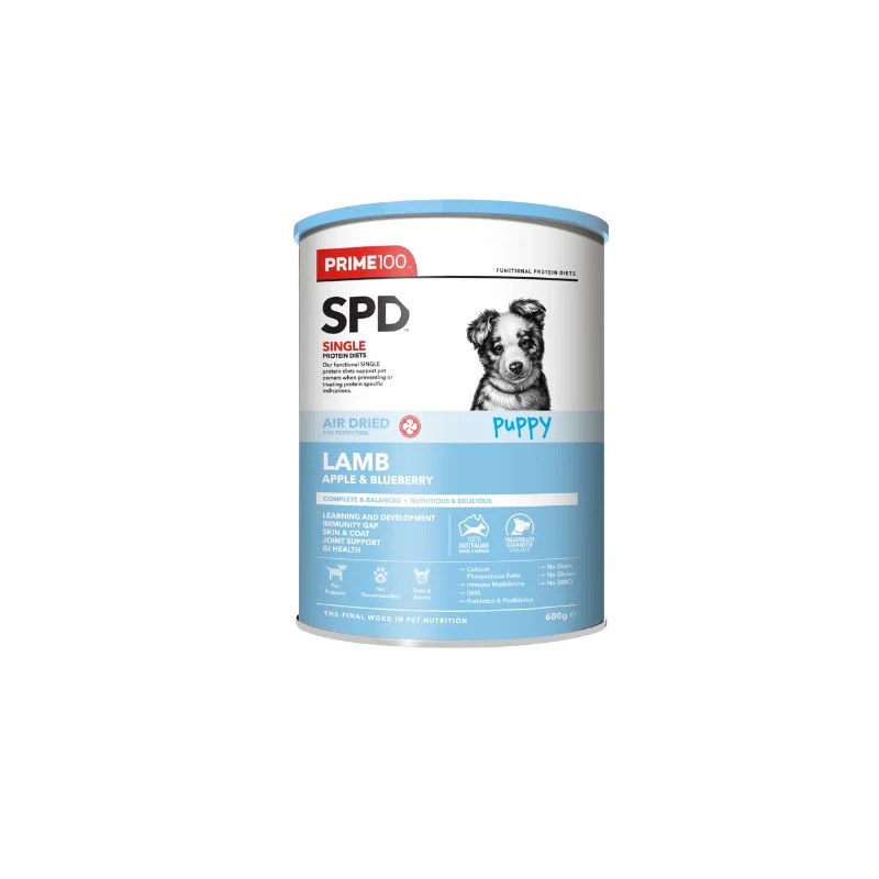 Prime100 SPD Air Dried Puppy Lamb Apple and Blueberry Dry Dog Food