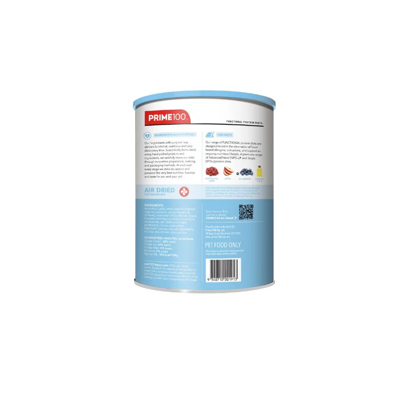 Prime100 SPD Air Dried Puppy Lamb Apple and Blueberry Dry Dog Food - Image 2