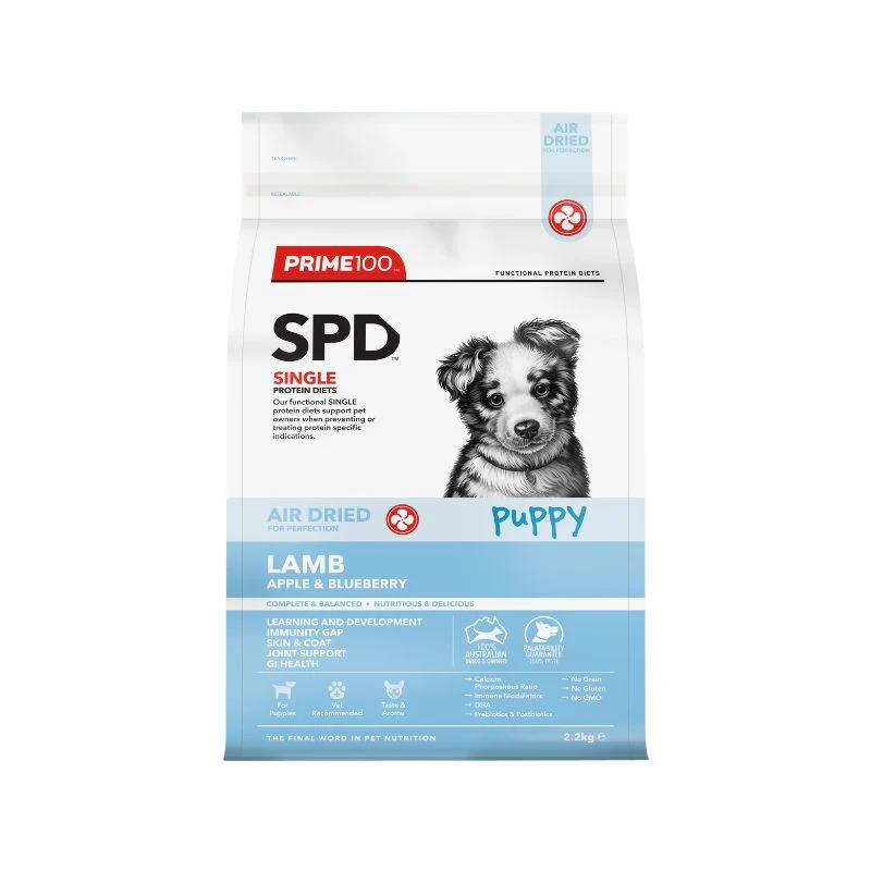 Prime100 SPD Air Dried Puppy Lamb Apple and Blueberry Dry Dog Food - Image 3