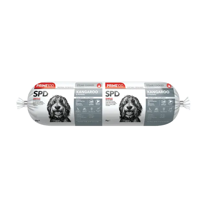 PRIME100 SPD Kangaroo & Potato Fresh Dog Food Roll 2KG