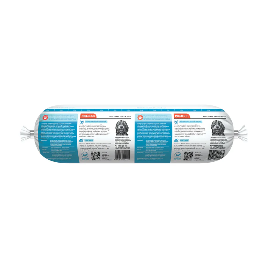 PRIME100 SPD Lamb & Rosemary Fresh Dog Food Roll 2KG - Image 2