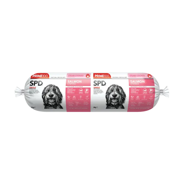 PRIME100 SPD Salmon & Tapioca Fresh Dog Food Roll 2KG