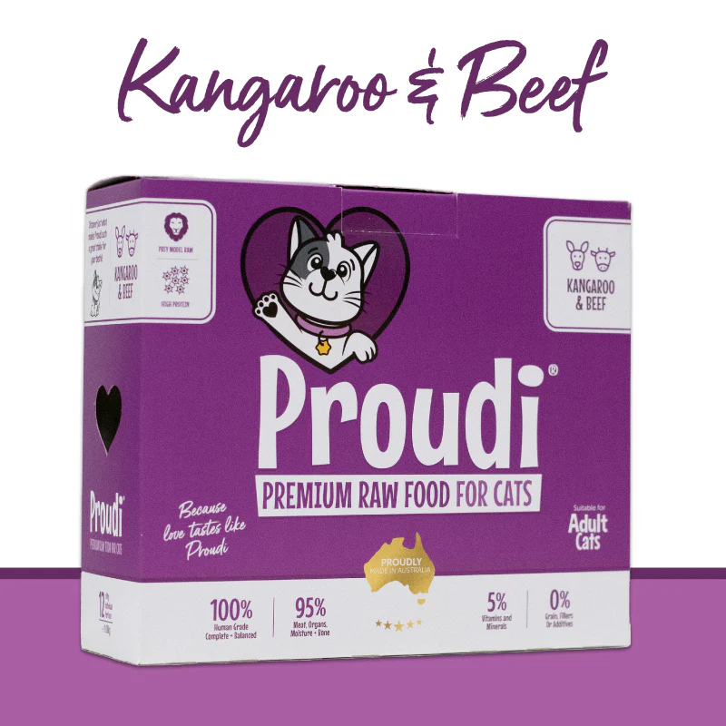 Proudi Kangaroo & Beef Cat Food 1.08KG