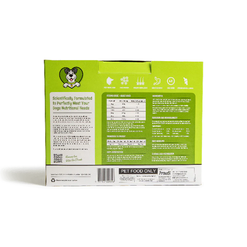 Proudi Raw Lamb Dog Food 2.4kg Single Protein Patties - Image 2