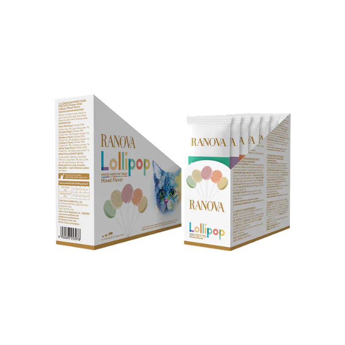 RANOVA Freeze - Dried Lollipop Mixed Flavor Cat Treats 15PCS
