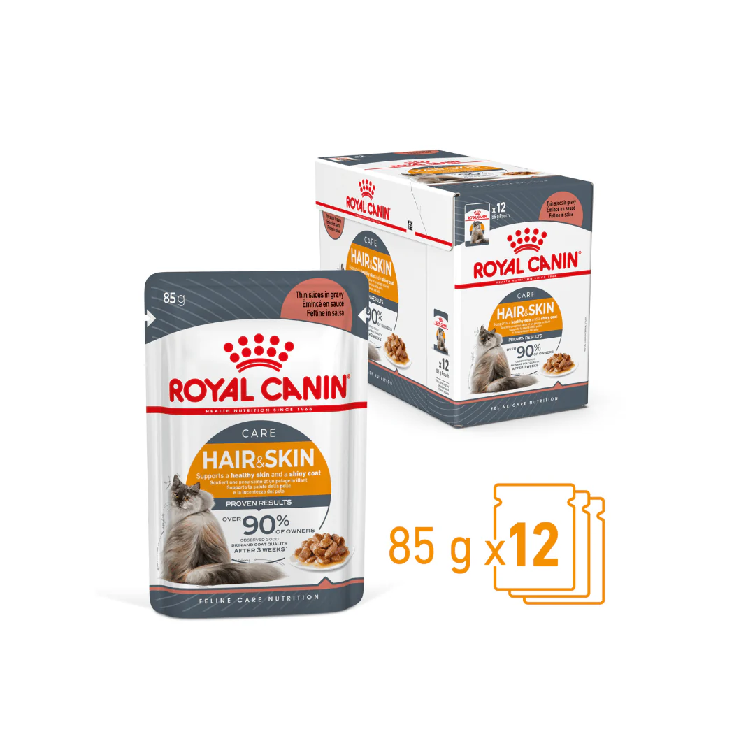 ROYAL CANIN Gravy Hair & Skin Care Wet Cat Food Pouches