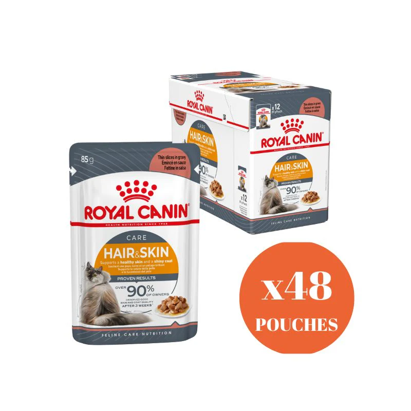 ROYAL CANIN Gravy Hair & Skin Care Wet Cat Food Pouches - Image 2
