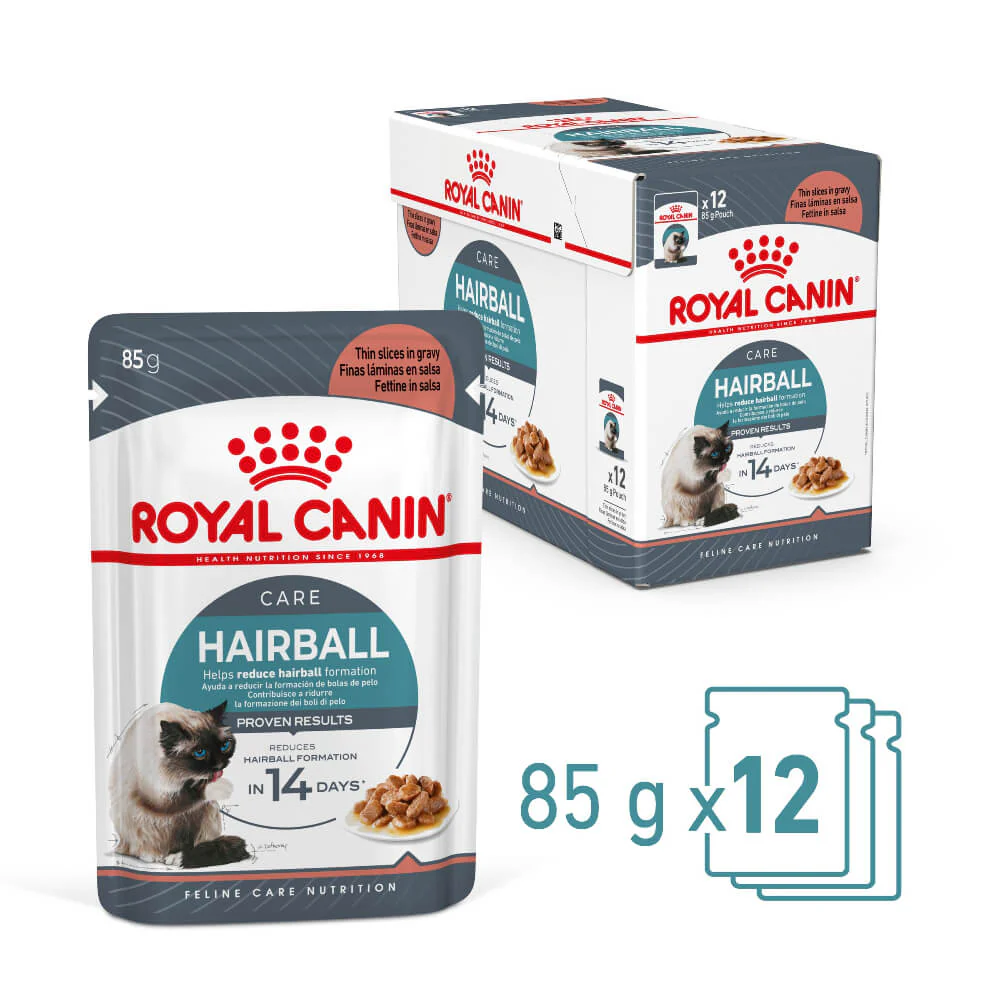 ROYAL CANIN Hairball Care Gravy Wet Cat Food Pouches