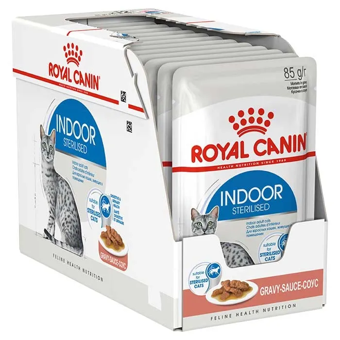 ROYAL CANIN Indoor Adult Gravy Wet Cat Food Pouch