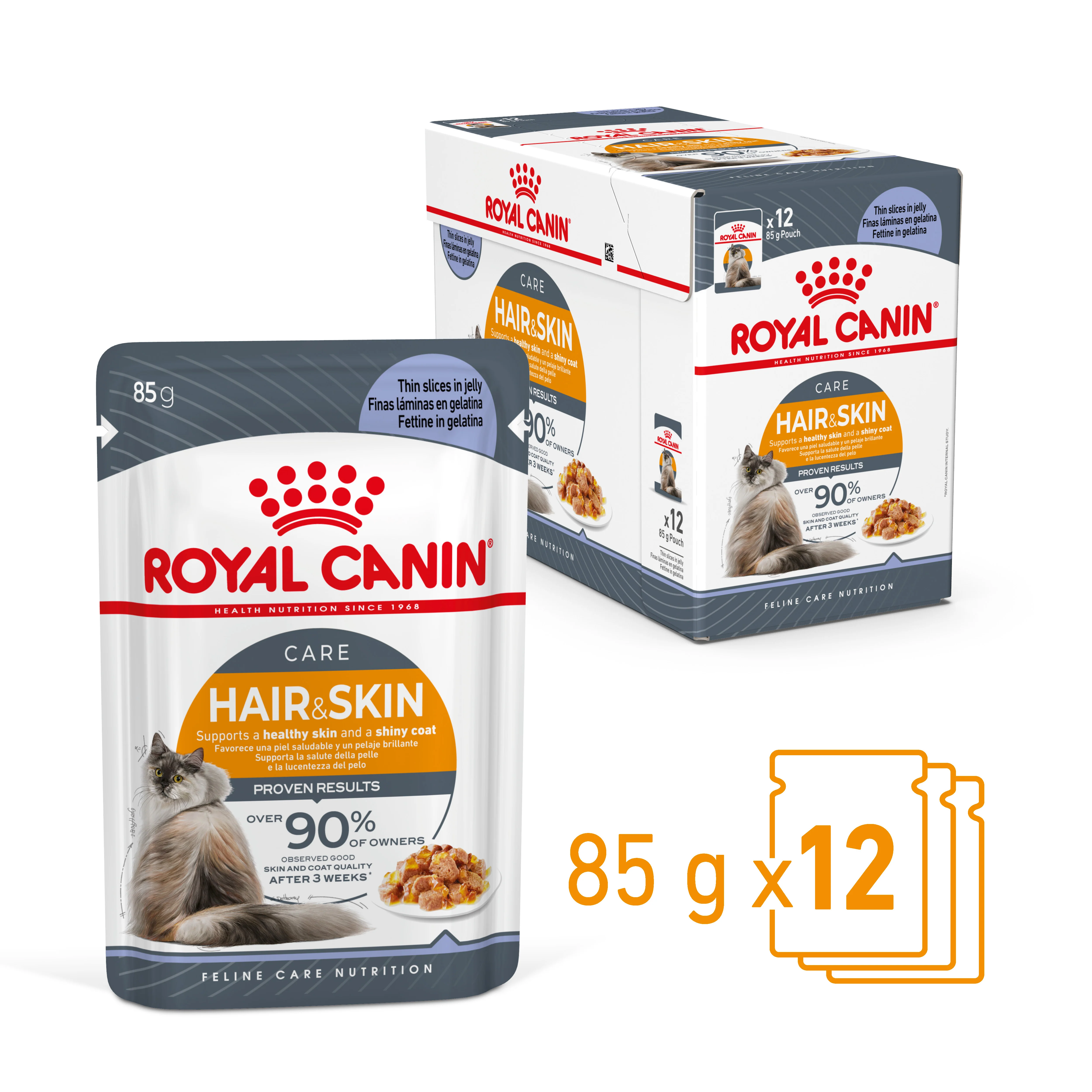 ROYAL CANIN Jelly Hair & Skin Care Wet Cat Food Pouches