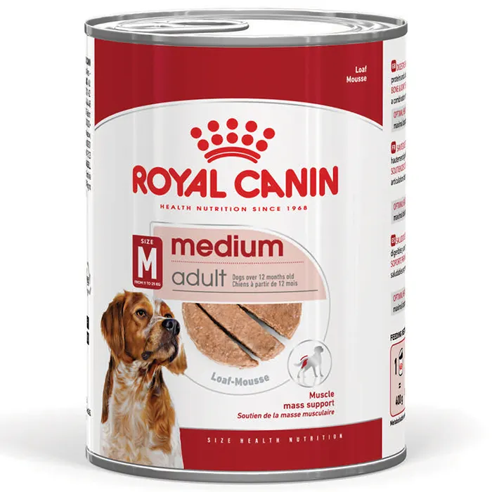 ROYAL CANIN Loaf Medium Adult Wet Dog Food 410g x 12