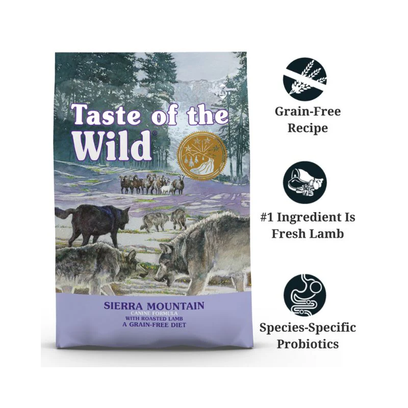 Taste of the Wild Sierra Mountain Grain Free Roasted Lamb Dry Dog Food 12.2KG - Image 2