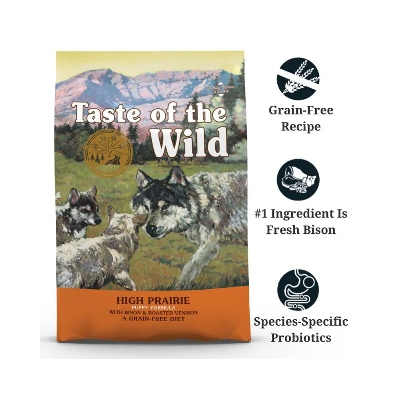 Taste of the Wild High Prairie Bison Venison Puppy Dry Dog Food 12.2KG - Image 2
