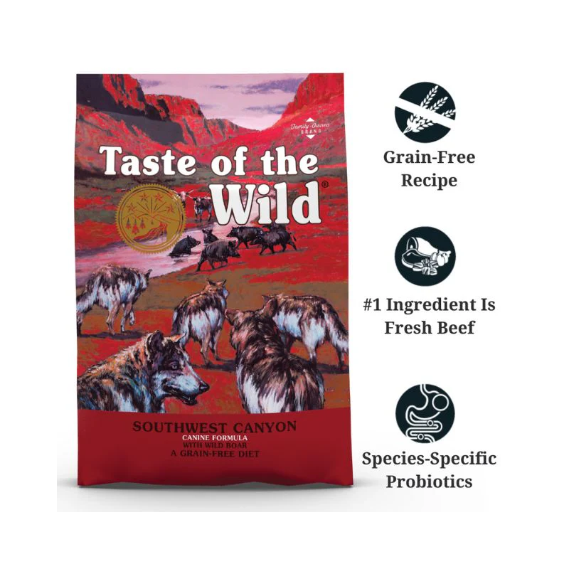Taste of the Wild Southwest Canyon Wild Boar Dry Dog Food 12.2KG - Image 2