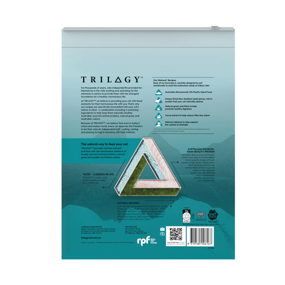 TRILOGY Barramundi, Tuna & Freeze Dried Lamb Adult Dry Cat Food - Image 2