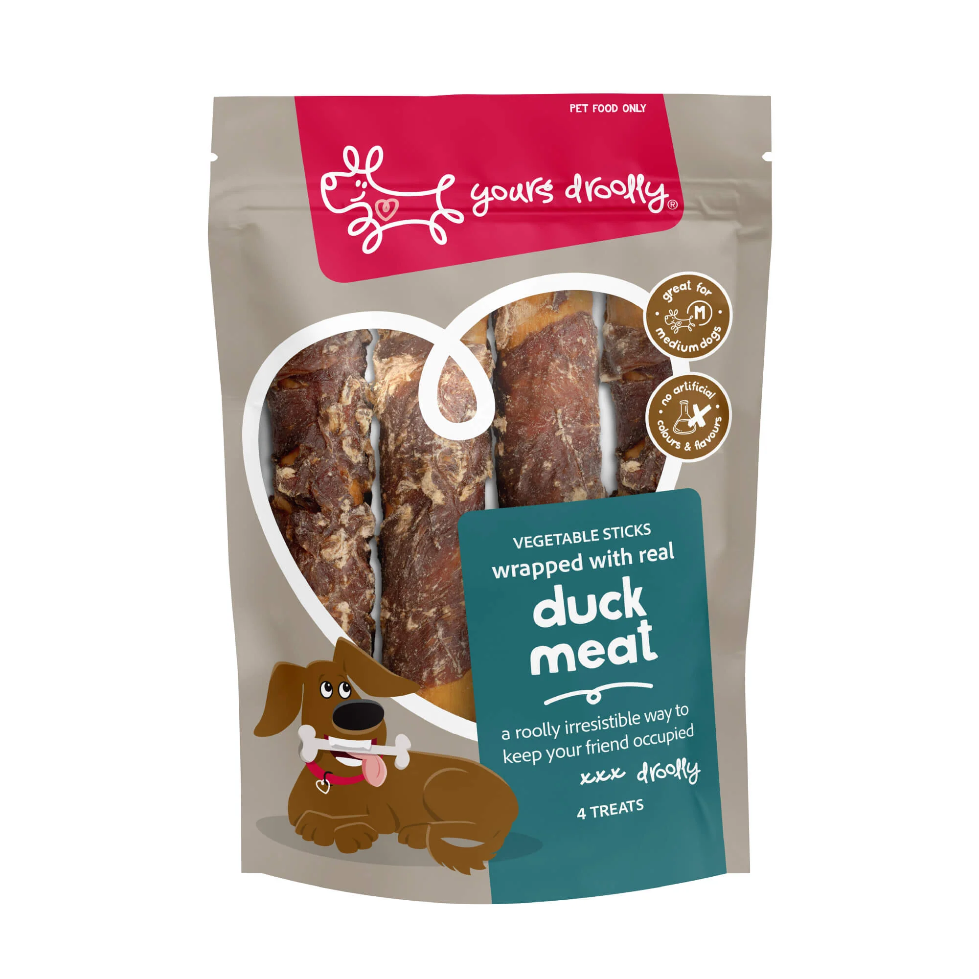 Yours Droolly Duck Wrapped Sticks Dog Treat - Image 2